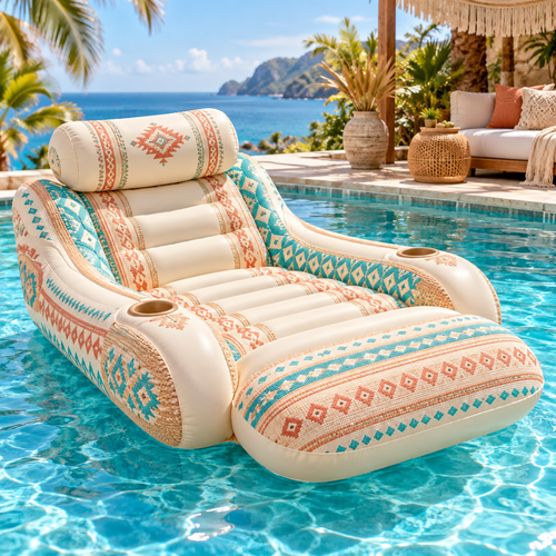 Boho Inflatable Pool Lounge Chair