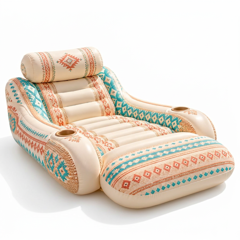 Boho Inflatable Pool Lounge Chair
