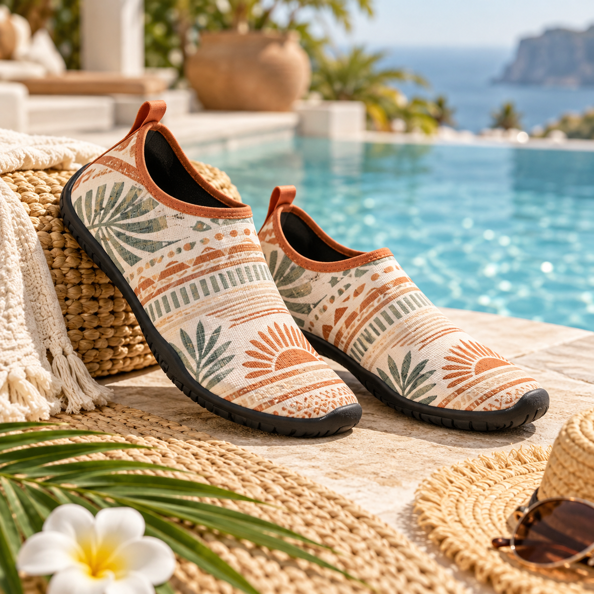 Boho Printed Aqua Water Shoes